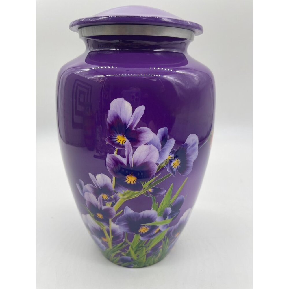 Purple Hummingbird Cremation Urn – Adult Urn for Ashes